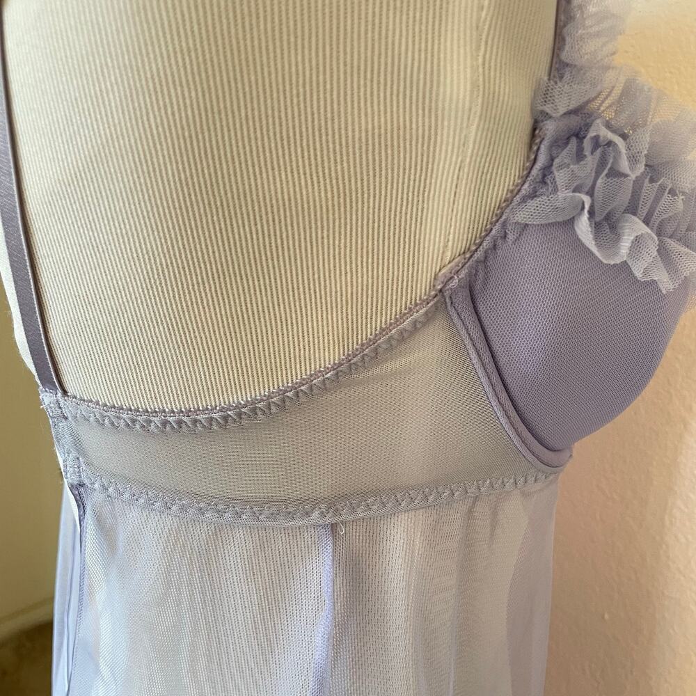 Victoria’s Secret Lavender Babydoll Lingerie Set 36B Silk Panty M/L - Picture 3 of 13